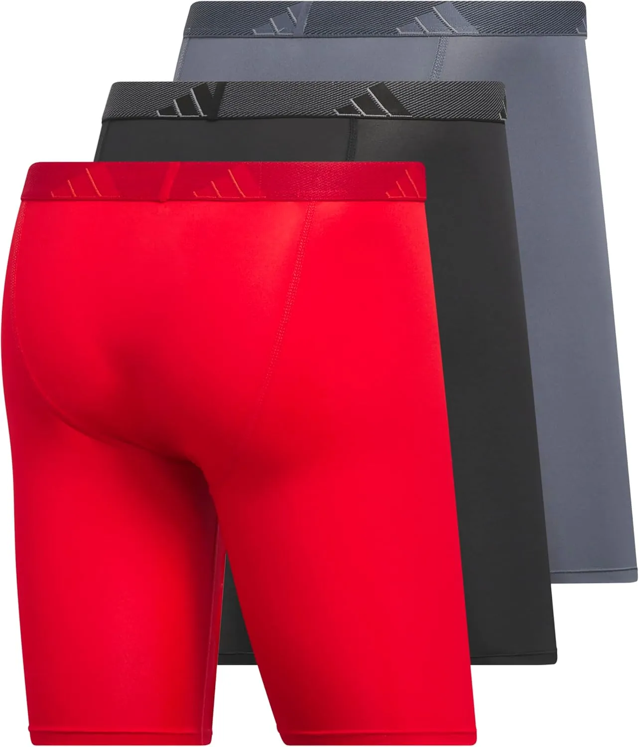 adidas Men's Performance 3-Pack Long Boxer Brief, Underwear Boxer Briefs - 3-Pack Long Men's Underwear Pack