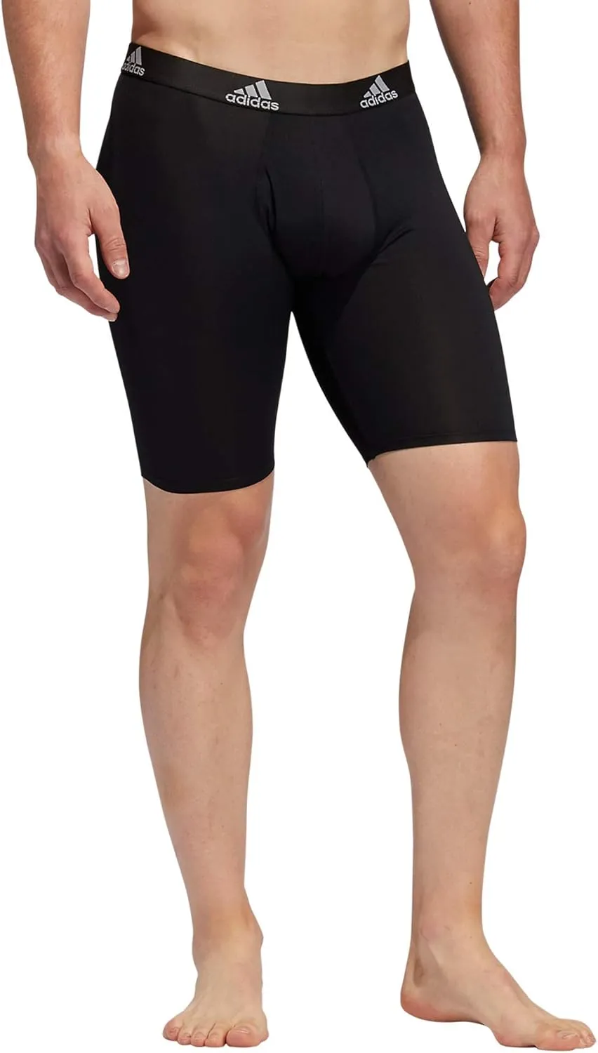 adidas Men's Performance 3-Pack Long Boxer Brief, Underwear Boxer Briefs - 3-Pack Long Men's Underwear Pack
