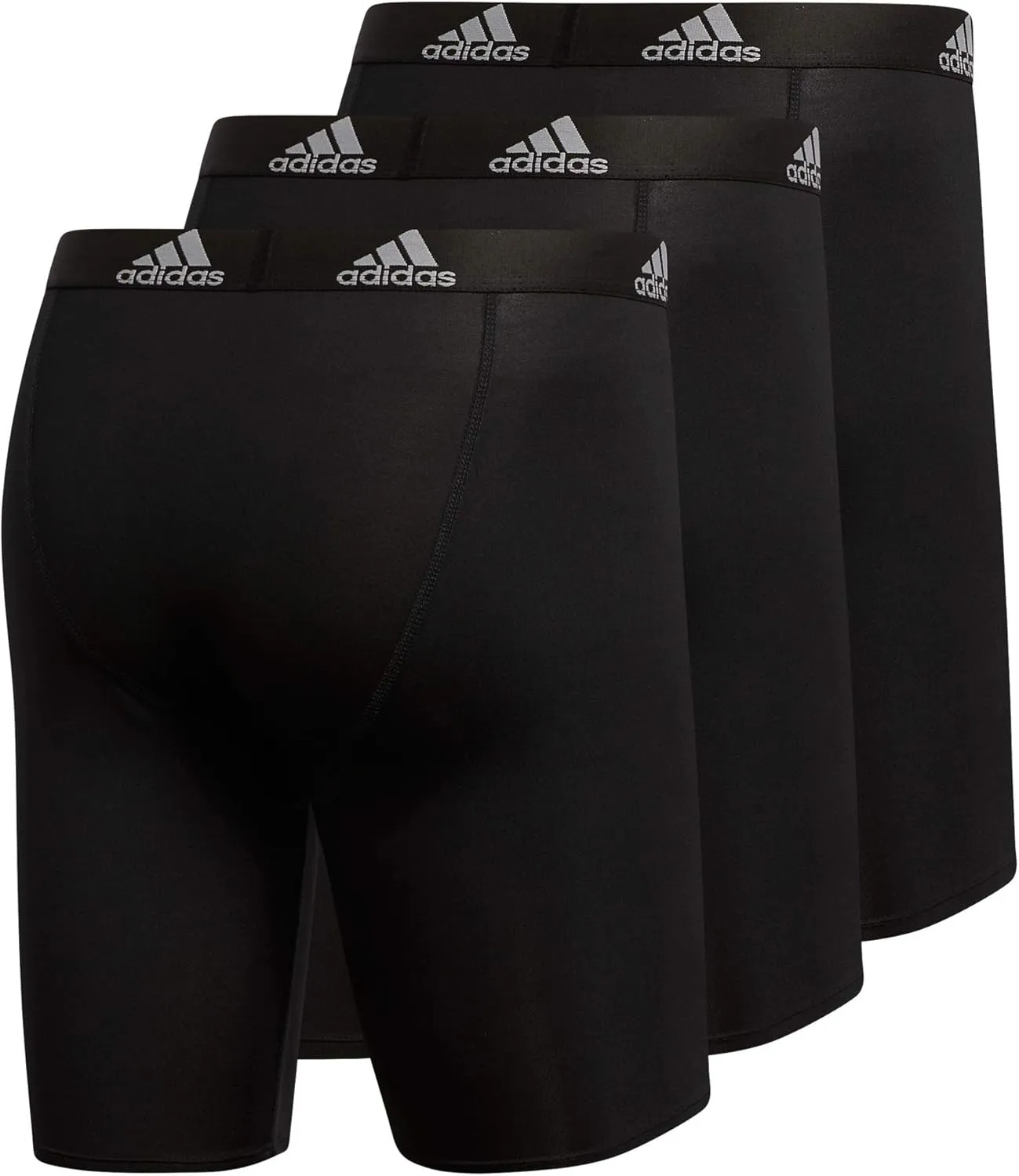adidas Men's Performance 3-Pack Long Boxer Brief, Underwear Boxer Briefs - 3-Pack Long Men's Underwear Pack