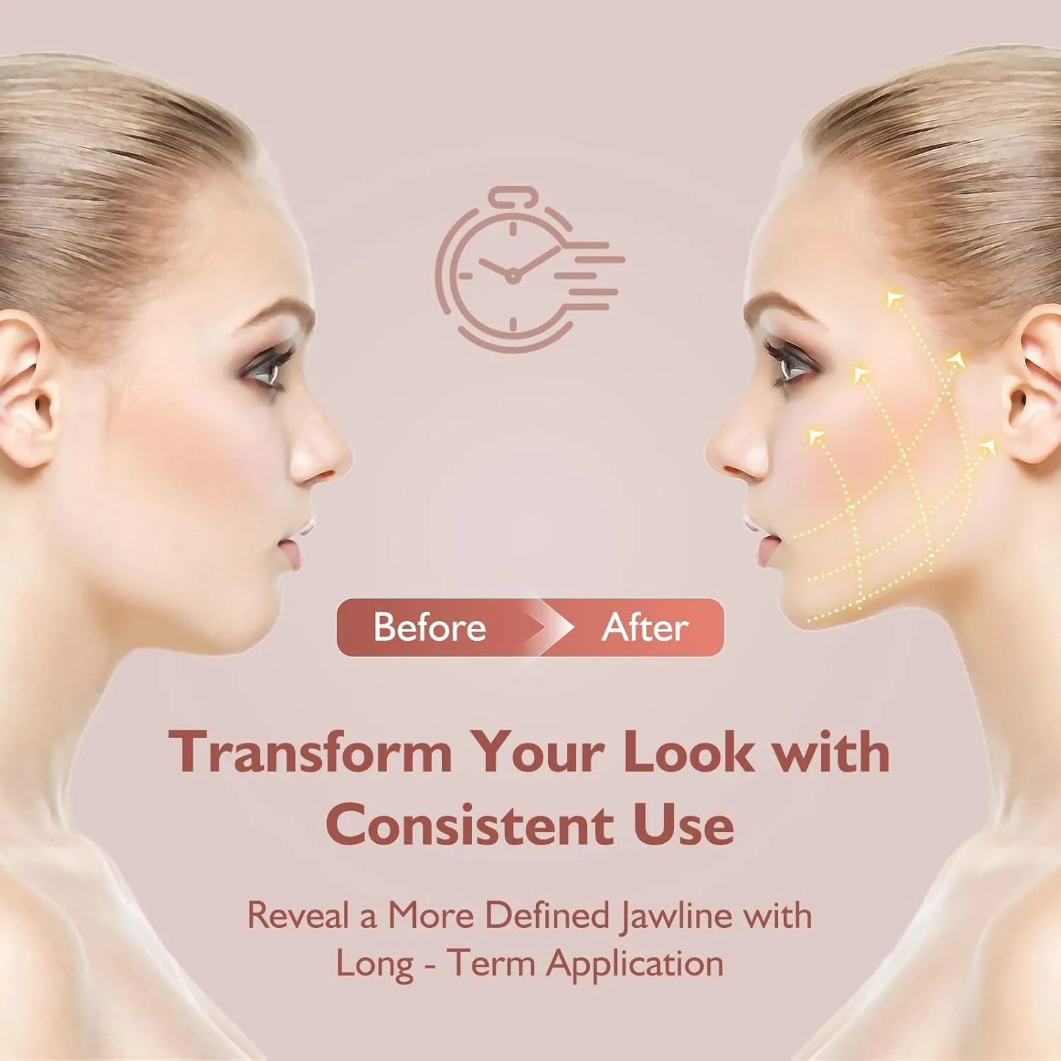 Adjustable V-Line Chin Strap for Daily & Night Face Lifting - Reusable Jawline Shaper Made with Advanced Electric-Hot-Press Tech for Skin-Friendly Breathable Ice Silk Material Fabric
