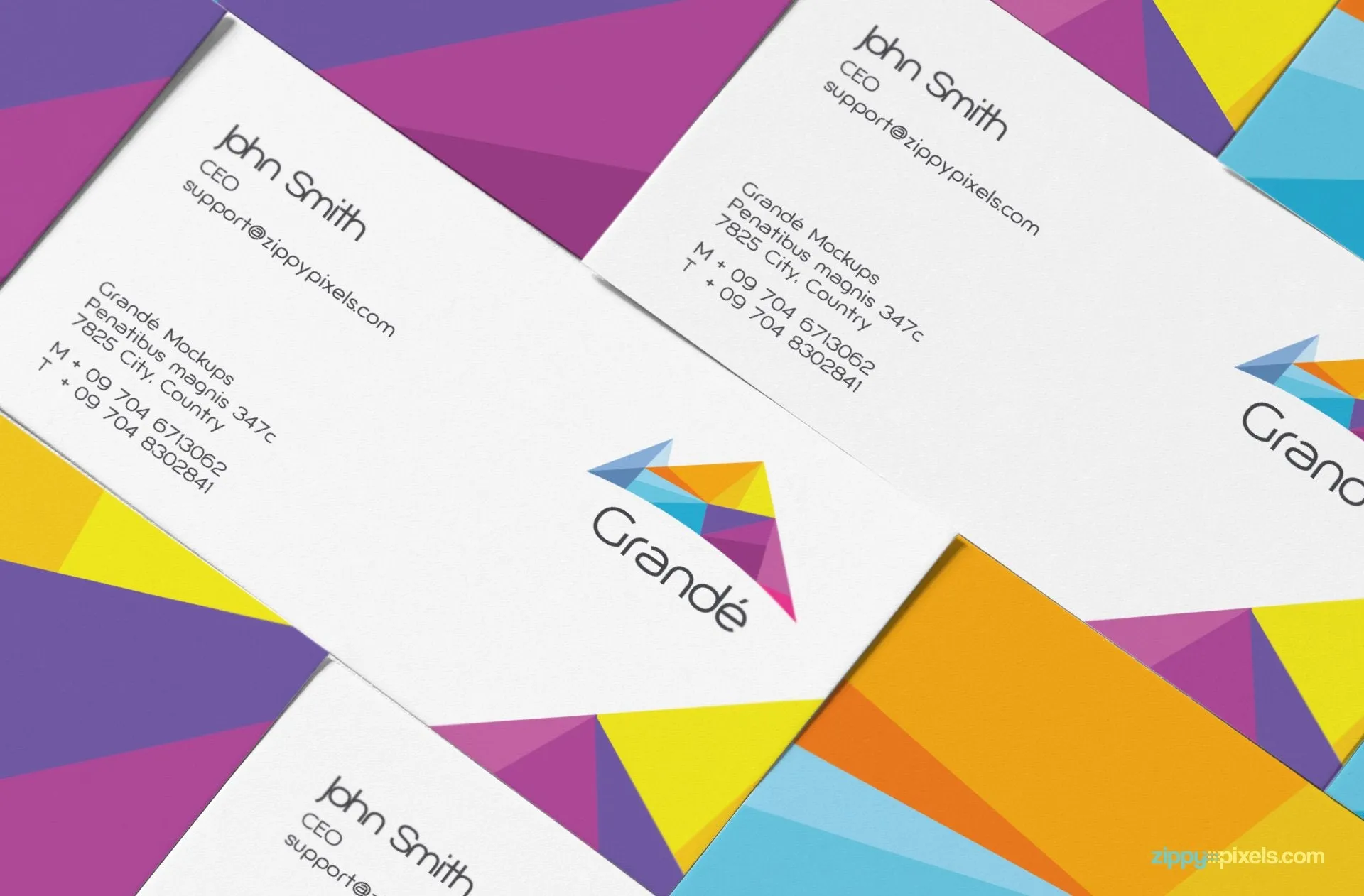 Free Stylish Personal Card Mockup