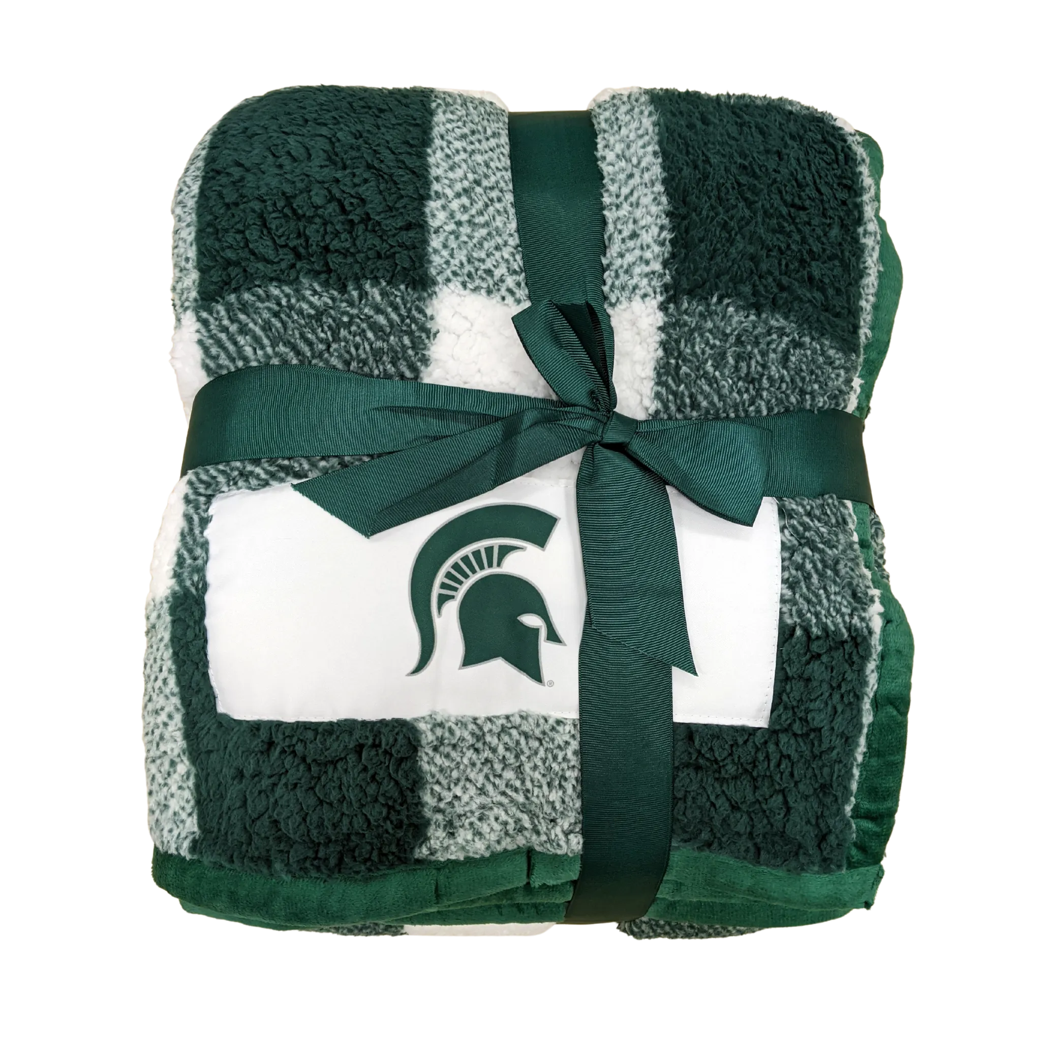 Michigan State Buffalo Check Frosty Fleece Blanket