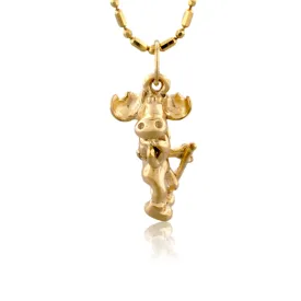 Moose Hiking Charm