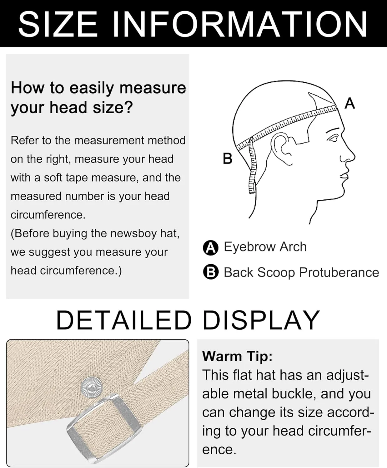 Newsboy Cap for Men Flat Hats Adjustable Breathable Irish Caps Cabbie Ivy Driving Hunting Sport Golf Outdoor