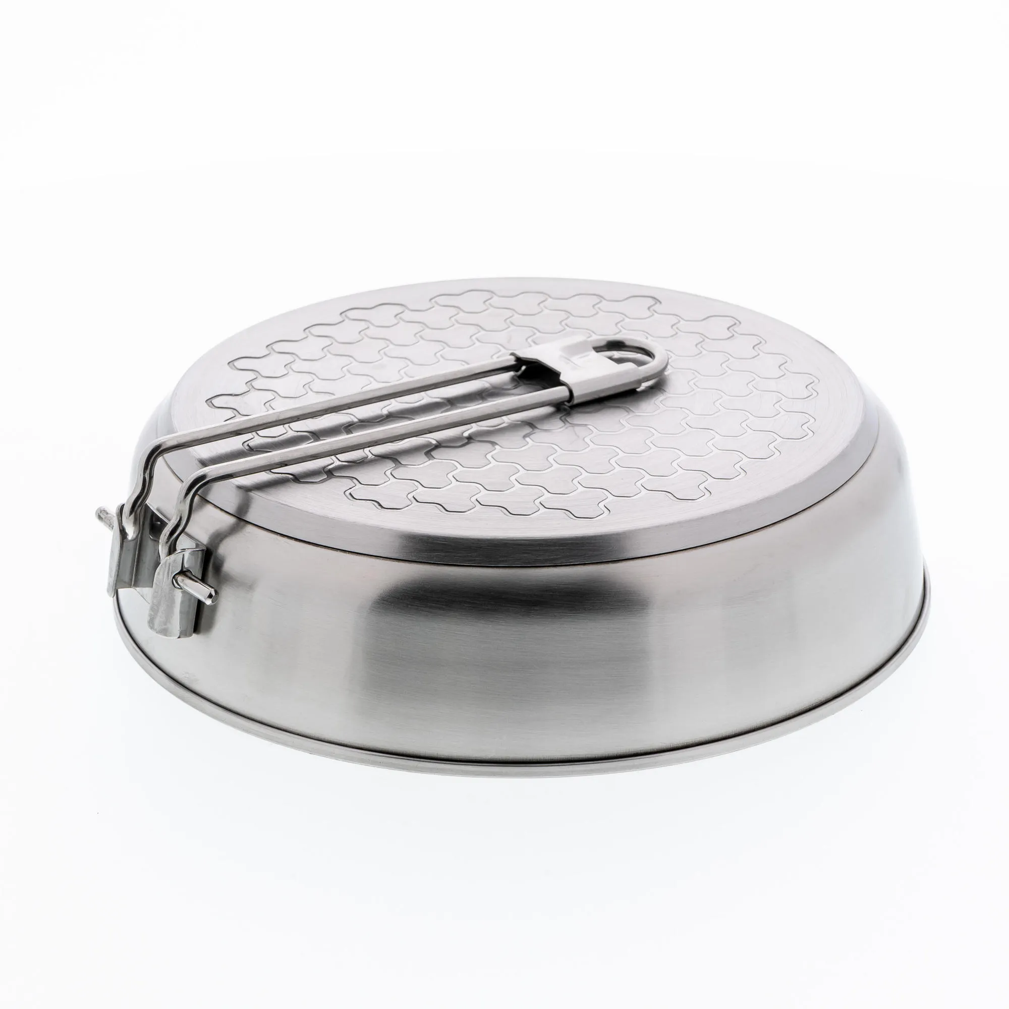 Quechua Non-Stick Stainless Steel 4-Person 24-Piece Camp Cookset 3.5 L