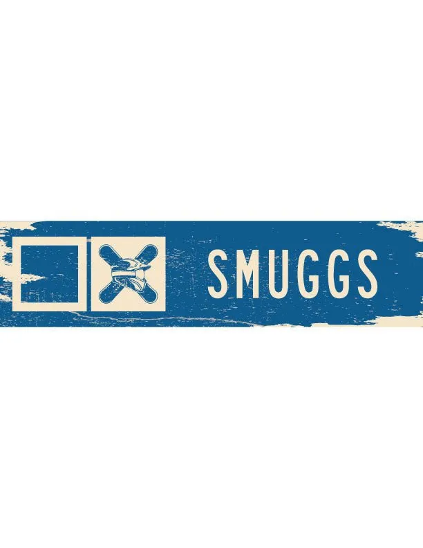 Smuggs Ski Trail Distressed Metal Sign
