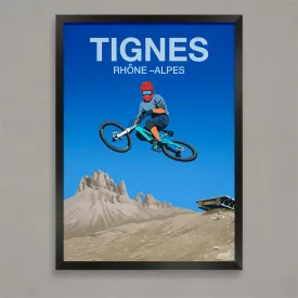 Tignes mountain bike trail poster