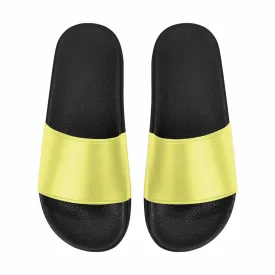 Uniquely You Mens Slide Sandals /   Honeysuckle Yellow Flip-Flops