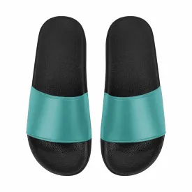 Uniquely You Mens Slide Sandals /   Mint Blue Flip-Flops