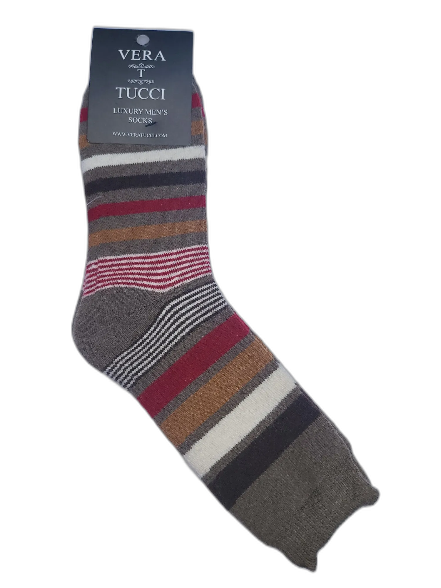 VERA TUCCI STRIPE PATTERN MEN'S THERMAL WINTER SOCKS RMD2305-89-05 NEW FOR AW23!