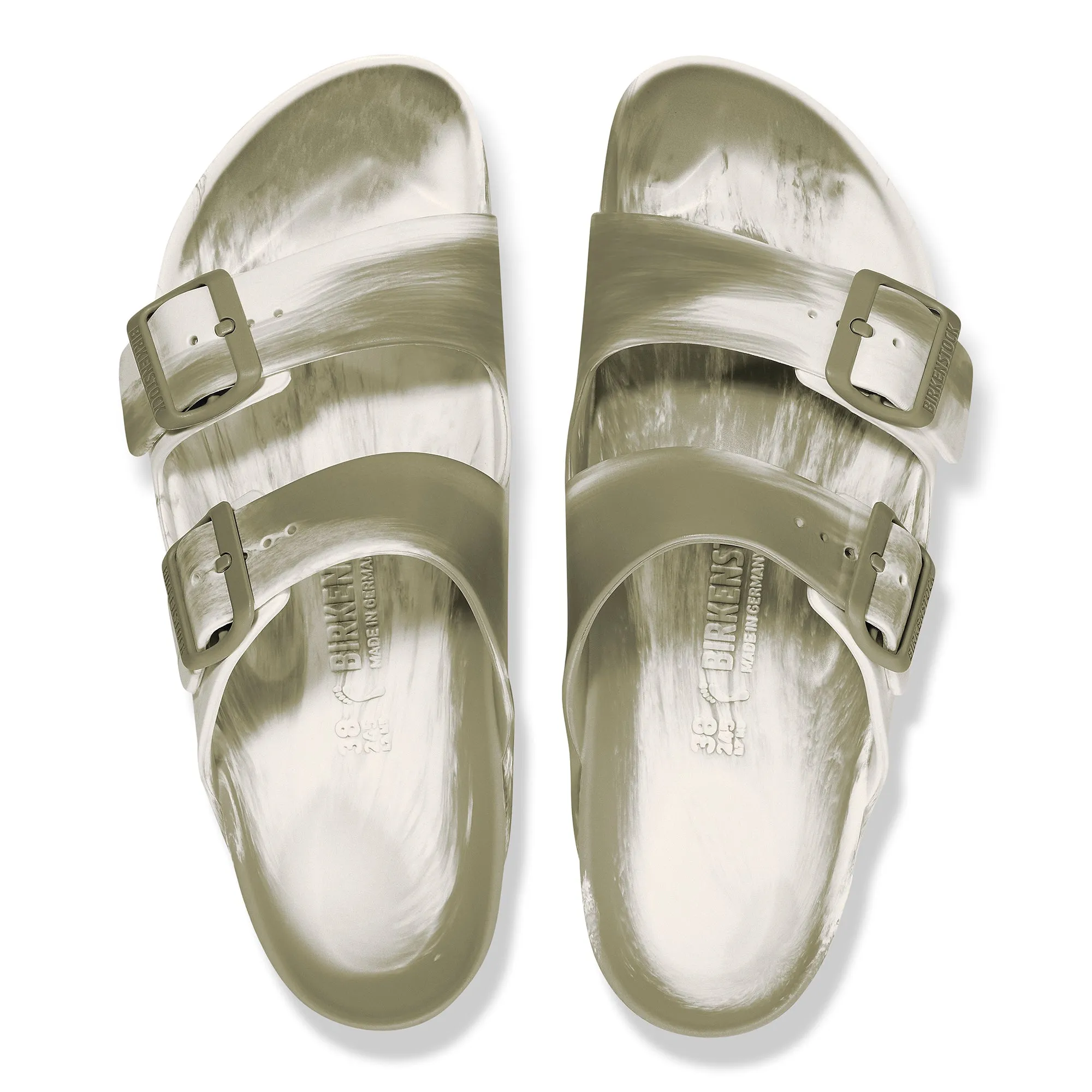 Women's Birkenstock EVA Multi Color: Khaki / Eggshell
